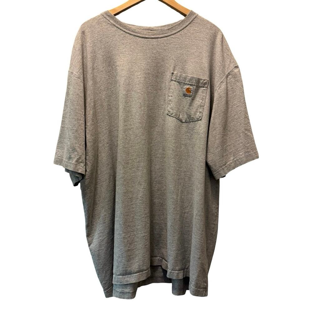 Carhartt Men's 3XL Original Fit T-Shirt 
Tall Gray Short Sleeve Pocket logo work